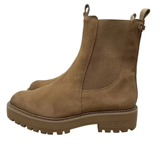 Sam Edelman Laguna Chelsea Boots Tan Suede Lug Sole Ankle Booties Women’s 11 - Picture 11 of 14